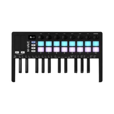 Imagem de Controlador MIDI Sem Fio USB M-VAVE SMK-25 pro Com 25 Teclas, 8 Pads, 