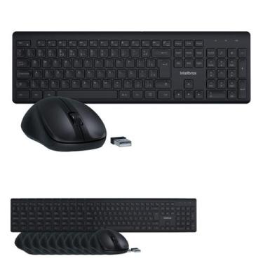 Imagem de Kit Teclado e Mouse Intelbras CSI50 Sem Fio Preto - 10 Unidades