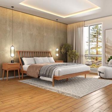 Imagem de Cama Queen em Madeira Maciça Nordik - Maison Arven