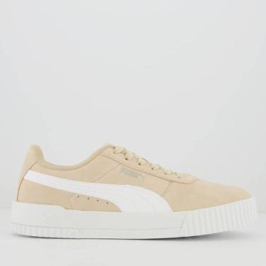 Imagem de Tênis Puma Carina BDP Feminino Bege e Branco, Branco, Bege, 35