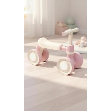 Imagem de Bicicleta de Equilíbrio Infantil 4 Rodas Rosa - Congratulations Store