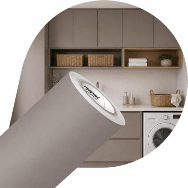 Imagem de Vinil Adesivo Bege Taupe Fosco Silver Max Móveis 0,61x7m - IMPRIMAX