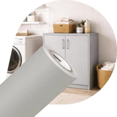 Imagem de Vinil Adesivo Cinza Claro Fórmica Satin Glacial 0,61x2m - IMPRIMAX