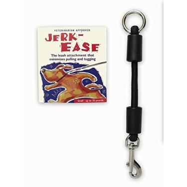 Imagem de (Small (up to 9.1kg), Black) - Jerk-Ease Bungee Dog Leash Extension - Patented Shock Absorber Protects You and Your Dog - Works with Any Leash & Collar (or Harness) - a Must for Retractable Leashes - Click Size/Colour Below
