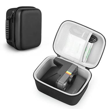 Imagem de Yinke Capa para câmera instantânea Polaroid Originals Now +/Now I-Type/Onestep 2 VF/OneStep+, capa protetora rígida para viagem e bolsa de armazenamento (preto)