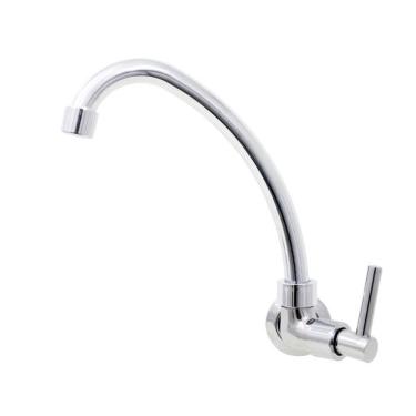 Imagem de Torneira Cozinha Parede Cromada Bica Móvel C62 Arejador Fixo