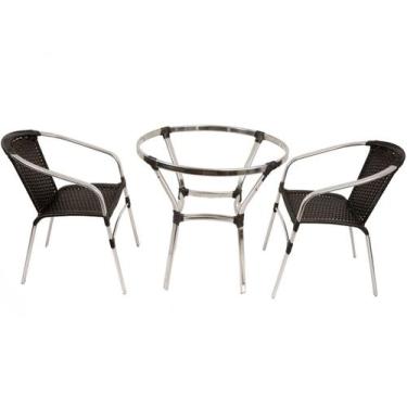 Imagem de 2 Cadeiras Floripa E 1 Mesa Ascoli De Alumínio Trama Original