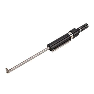 Imagem de Ferramenta de medida de pastilha de freio, caneta de detecção de pastilha de freio de carro em escala fina, metal preto prata ferramenta de medição universal de profundidade para uso externo interno