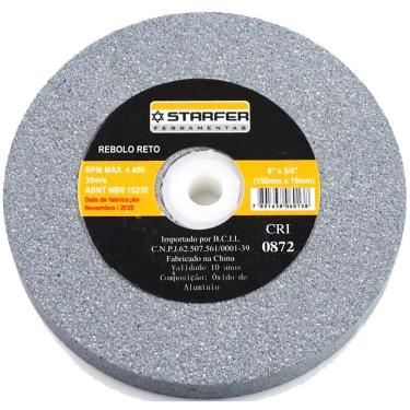 Imagem de Rebolo Reto Afiar 6" X 3/4" G46 - Starfer