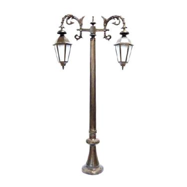 Imagem de Poste de Jardim Firenze 02 Luminária Italiana Alumínio 246cm