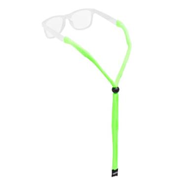 Imagem de Chums Retentor de algodão original – Porta-óculos unissex para óculos de sol e óculos – Ajuste ajustável, lavável e feito nos EUA (extremidade padrão, verde EV), tamanho único