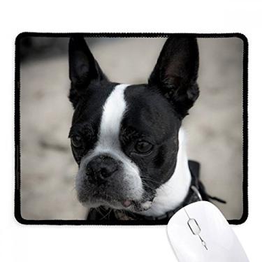 Imagem de Mousepad Bulldog Pet Animal Dark Picture Tapete de borracha para jogos