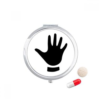 Imagem de Estojo de comprimidos com desenho de cinco gestos, caixa de armazenamento de medicamentos, dispensador de contêiner