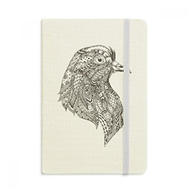 Imagem de Caderno de pintura de pássaro preto feroz oficial de tecido capa dura diário clássico