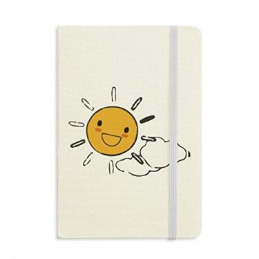 Imagem de Caderno com estampa de arte em nuvem, capa dura de tecido, diário clássico A5