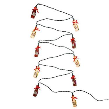 Imagem de Kurt Adler Conjunto de garrafa de vinho com 10 lâmpadas UL com decalque de luz