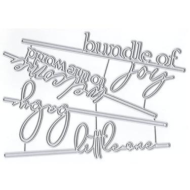 Imagem de DzIxY Pacote de palavras de matrizes de corte de metal Goy para kit de fabricação de cartões, recortes de matrizes de papel em relevo, estênceis para máquinas, bolsos de armazenamento, suprimentos