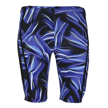 Imagem de Bermuda para Natação Michael, Tamanho 26 (Us), Diablo/Azul, Phelps