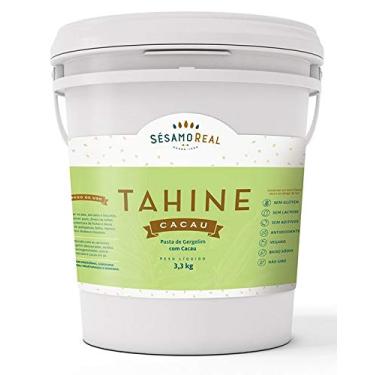 Imagem de Tahine Cacau - Sésamo Real – Pasta de Gergelim com Cacau 100%, Nibs e Açúcar Demerara Orgânico – Natural e Sem Aditivos - 3,3Kg
