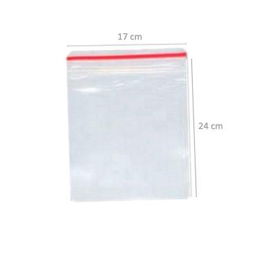 Imagem de Saco Transparente 17x24 Saquinho Plástico Fecho Zip 500 Unidades