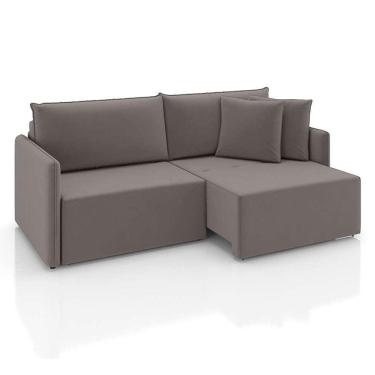 Imagem de sofá 3 lugares retrátil e reclinável malta veludo avelã 220 cm
