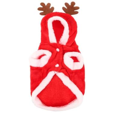 Imagem de POPETPOP Suéter de Natal para Cachorro – Fantasia de Cachorro de Papai Noel com Capuz para o Inverno/Outono para Cachorro Puppy Teddy Chihuahua Yorkshire Poodle Maltese Puppy Pug – Tamanho PP