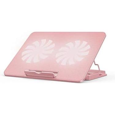 Imagem de Almofada De Resfriamento Para Laptop Almofadas De Resfriamento Para Laptop Almofada De Resfriamento Para Laptop E Notebook Com 2 Ventiladores A 1400 RPM Tapete De Resfriamento Para Laptop Para Jog