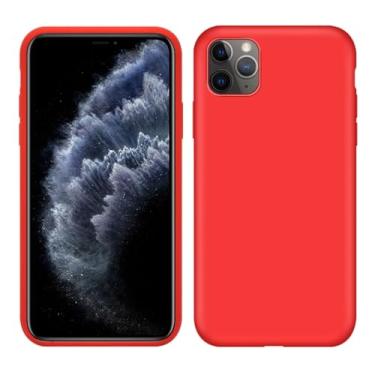 Imagem de Capa de silicone líquido original luxuosa para iPhone 11 Pro Max 7 8 6 6S Plus XR X XS MAX 5 5S SE 11 Capa traseira à prova de choque, vermelha, para iPhone 5 5S SE