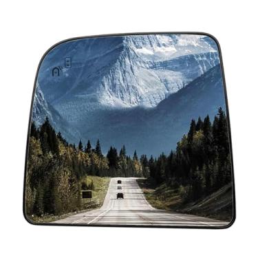 Imagem de LOIYLLEN Substituição do espelho lateral do motorista para Nissan Titan 2016 2017 2018 2019 - Vidro do espelho do lado esquerdo, vidro retrovisor com aquecimento elétrico e ponto cego