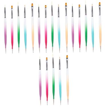 Imagem de FRCOLOR 4 Conjuntos caneta de escova de escovinha de escova kit de caneta para unhas kit de kit manicure Puxe a caneta ferramenta caneta cola nylon