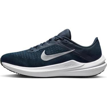 Imagem de Nike Tênis masculino de cano baixo, tamanho 39, College Navy Metallic Silver, 38