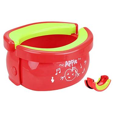 Imagem de Assento de vaso sanitário portátil 2 em 1 para viagem e treinador compacto para bebês, crianças pequenas e crianças com protetor contra respingos e forros de penico (Apple)
