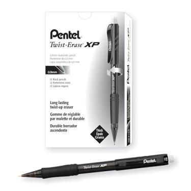 Imagem de Pentel Lapiseira QE419A Twist-Erase Express, 9 mm, preta, caixa com 1 dúzia