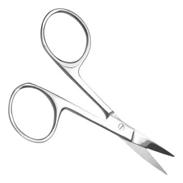 Imagem de Tesoura Inox Sobrancelha Unha Cílios Profissional Ponta Reta