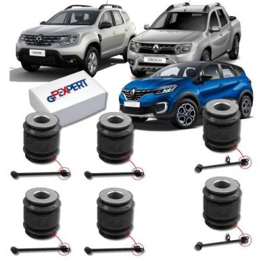 Imagem de Kit 6 buchas braços suspensão traseira duster 4x4 oroch captur 2012 20