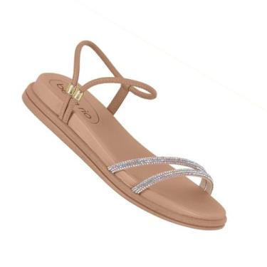 Imagem de Sandália Papete Feminina Beira Rio Baixa Original 8488113, Nude palmil