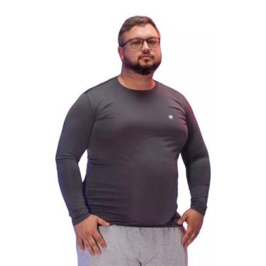 Imagem de Blusa Térmica Masculina Plus Size Uv50+ Segunda Pele Proteção Solar - 