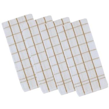 Imagem de Kit 4 panos de prato teka chef premium atoalhado 100% algodão 45 x 70c