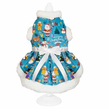 Imagem de Roupa para Cachorro Vestido de Natal Mery - Importado, P