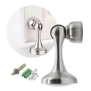 Imagem de Fixador Trava Porta Magnético Prendedor Inox Escovado Forte - Mixso