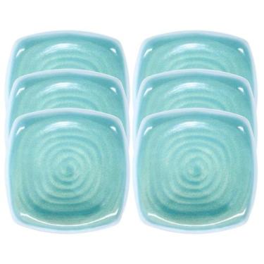 Imagem de 6 Pratos Raso em Melamina Espiral Luxo Restaurantes 24,5cm - Fx