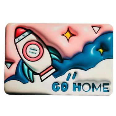 Imagem de Tapete Absorvente Antiderrapante Astronauta Foguete Space 3D - Saz, Mo