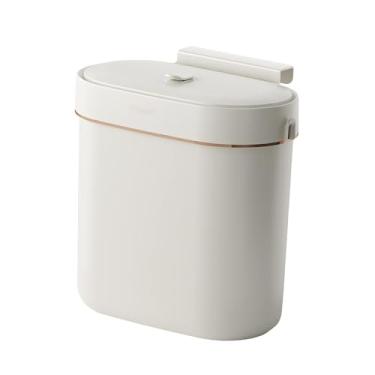 Imagem de Gralara Lixeira suspensa para cozinha Balde de composto Lixeira compacta sob a pia Lixeira para camping Armário Quarto Banheiro RV, L