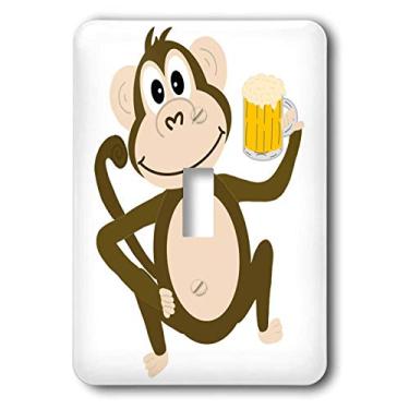 Imagem de 3dRose Macaco frio, bebendo cerveja de uma caneca - Interruptor de alternância simples (lsp_290653_1), varia