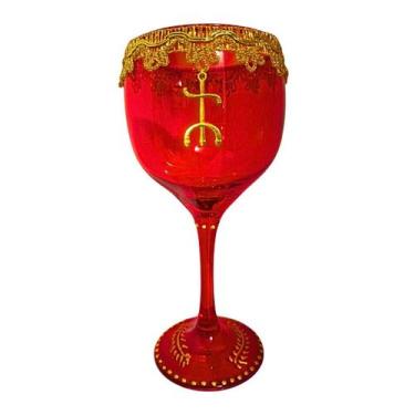 Imagem de Taça Pomba Gira Vermelha Super Luxo Royal 365ml  Vidro - Nadir