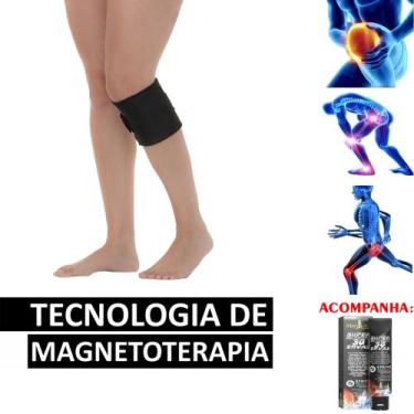 Imagem de Kit Joelheira Magnética Ortopédica Compressão Reforçada + Gel 30 Ervas