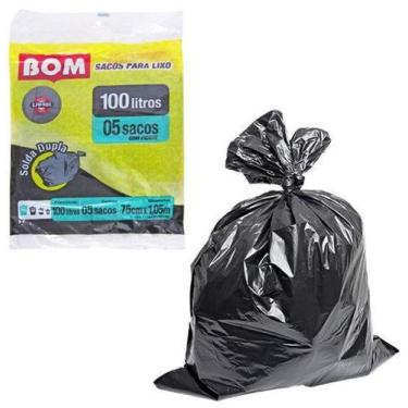 Imagem de Sacos Para Lixo Bom 5 Pecas 75x105cm 100l - Oem