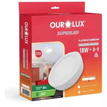 Imagem de Luminária Redonda Sobrepor LED 18 Watts 2700K Branco Morno OUROLUX