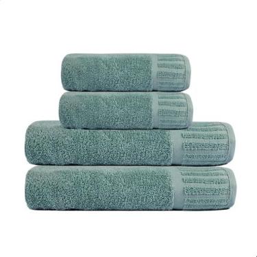 Imagem de Kit Casal Jogo Toalhas 2 Pares Rosto e Banho Cores Variadas - Bella En