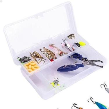 Imagem de Kit Pesca Iscas Artificiais + Alicate + Estojo 101 Peças - Lorben